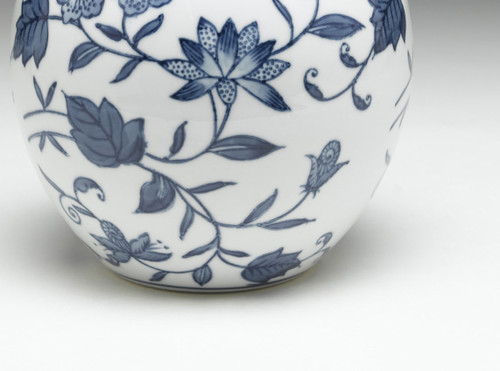 AA Importing 59767 Blue And White Round Jar With Lid Additional image
