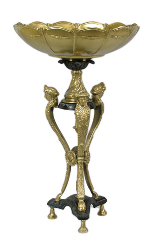 21 Inch Tall Brass Three Leg Compote Main image