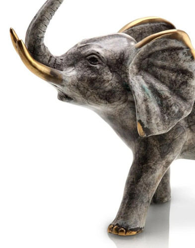SPI Brass Bellowing Elephant Statue Additional image
