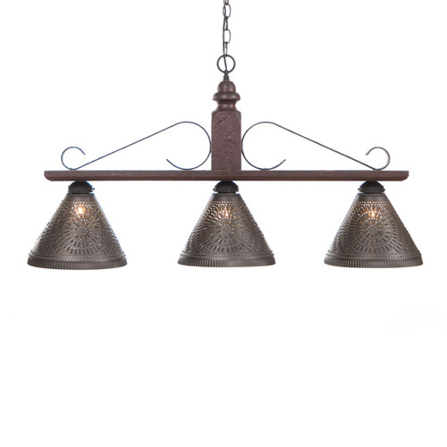 Wooden Wellington Large Island Light in Plantation Red Main image