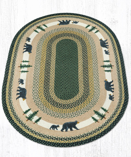 Earth Rugs OP-116 Bear Timbers Oval Patch 4' x 6' Main image