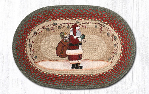 Earth Rugs OP-25 Santa Oval Patch 20" x 30" Main image