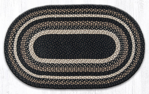 Earth Rugs C-313 Mocha / Frappuccino Oval Braided Rug 27" x 45" Main image