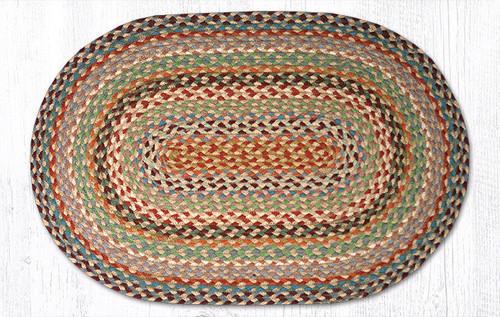 Earth Rugs C-328 Multi 1 Oval Braided Rug 20" x 30" Main image