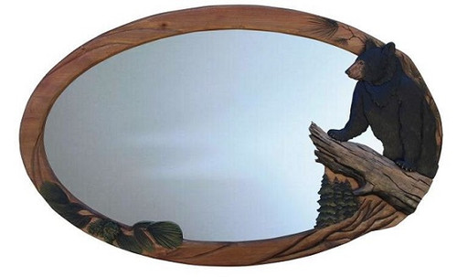 Bear Mirror – 36" x 24" Rustic Wall Decor Main image