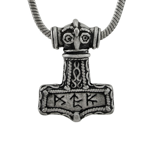 Alchemy Gothic Thor`s Bindrune Hammer Pewter Pendant/Necklace Main image