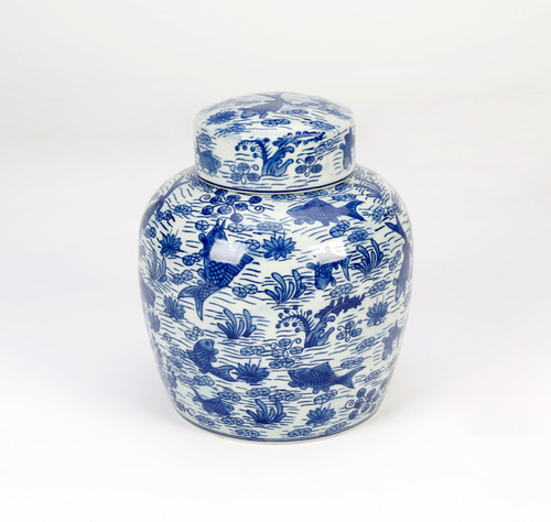 AA Importing 9.5" Jar, Koi Pond Design Main image