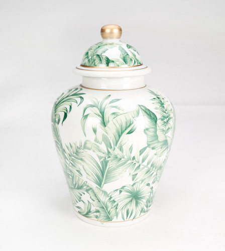 AAI Tropical Leaf Ginger Jar, Green Main image