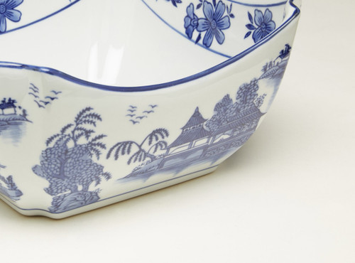 AA Importing 59776 Square Blue And White Bowl Additional image