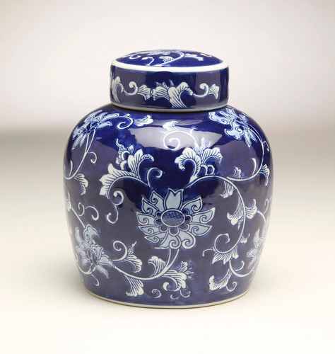 AA Importing 59951 9 Inch Blue & White Ginger Jar Main image
