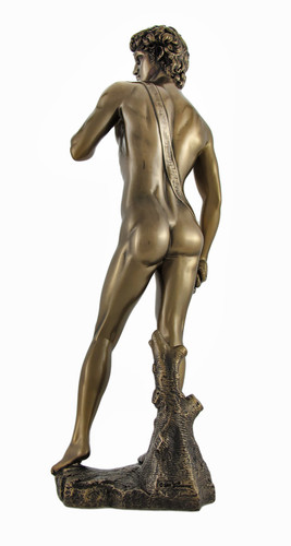 Michelangelo`s David Resin Bronzed Finish Statue Art Sculpture Decor 12 Inch Additional image