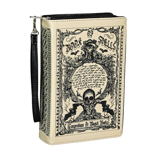 Cream Vinyl Magick Spell Compendium Book Handbag Novelty Crossbody Bag Main image