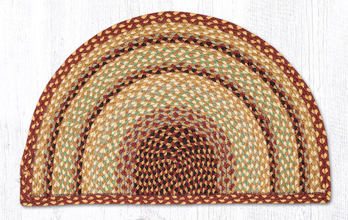 Earth Rugs SC-357 Burgundy / Gray / Cream Small Rug Slice 18" x 29" Main image