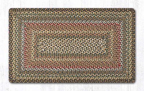 Earth Rugs RC-51 Fir Tonal Oblong Braided Rug 27 Inch X 45 Inch Main image