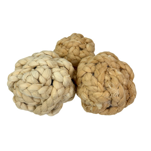 Set of 3 Decorative Jute Orbs 6 in Braided Rope Bowl Filler Balls Additional image