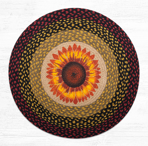 Earth Rugs RP-919 Sunflower Round Patch 27" x 27" Main image