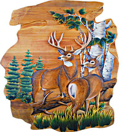 Deer in Woods Wall Art – 28" x 36" Main image