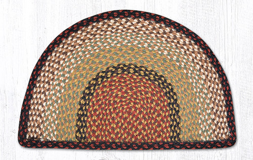 Earth Rugs SC-19 Burgundy / Mustard Small Rug Slice 18" x 29" Main image