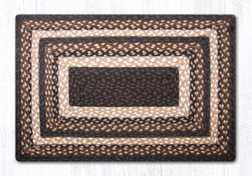 Earth Rugs RC-313 Mocha / Frappuccino Oblong Braided Rug 20" x 30" Main image