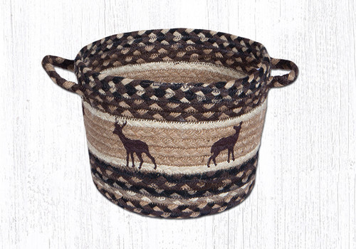 Earth Rugs UBP-518 Deer Silhouettes Printed Utility Basket 9" x 7" Main image