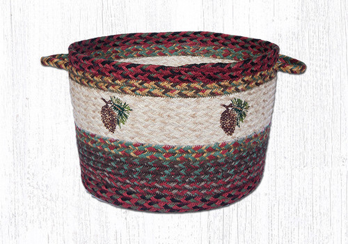 Earth Rugs UBP 9-81 Pinecone Printed Utility Basket 13" x 9" Main image