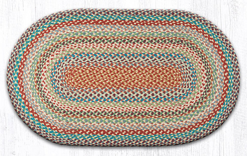 Earth Rugs C-328 Multi 1 Oval Braided Rug 27" x 45" Main image