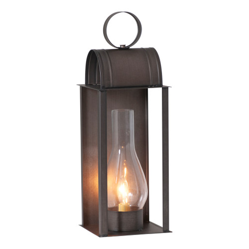 Colonial Style Electric Table Lamp with Glass Chimney, 18.25 in Tall Main image