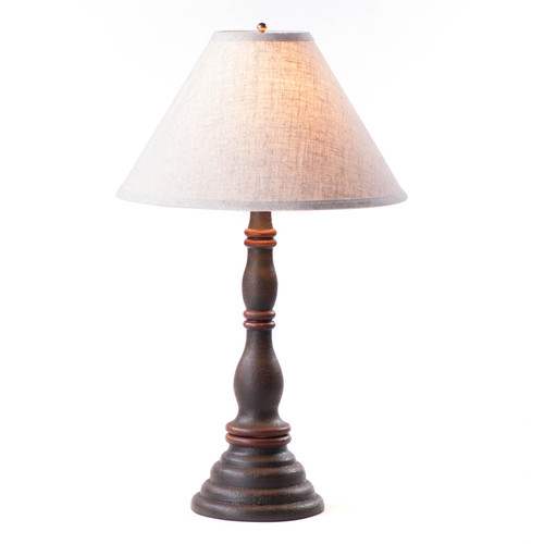 Davenport Lamp in Espresso and Salem Brick Stripe with Shade Main image