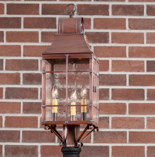 Stenton Post Light in Antique Copper - 3 Lights - Tinware Additional image