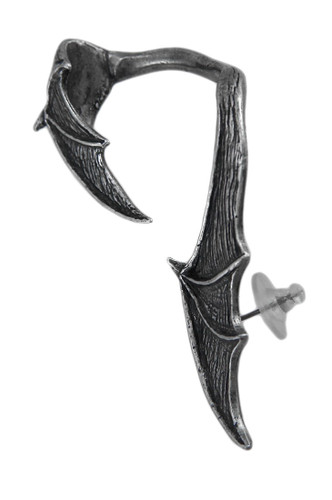 A Night with Goethe Gothic Pewter Bat Wing Ear Wrap Additional image