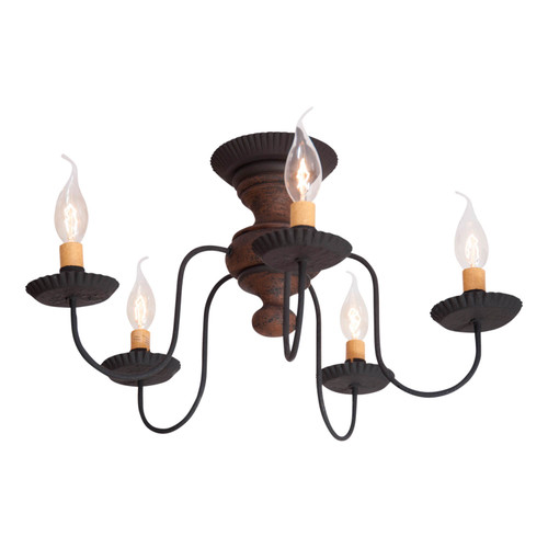 Irvin's Country Tinware Thorndale Ceiling Light in Hartford Pumpkin Main image