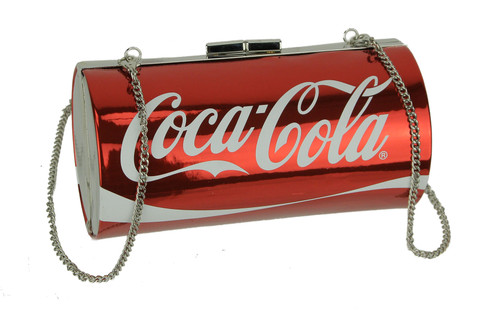 Red Coca-Cola Classic Can Barrel Bag with Removable Strap Main image
