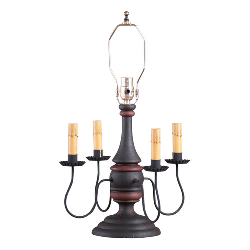 Jamestown Lamp Base in Hartford Black with Red Stripe Main image