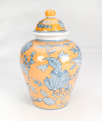 AAI Yellow and Blue Floral Ginger Jar Main image