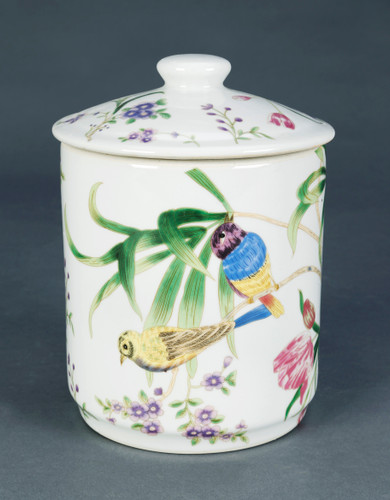 AA Importing Birds and Flowers Round  Jar with Lid Main image