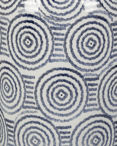 AA Importing Blue and White Circles Porcelain Vase Additional image