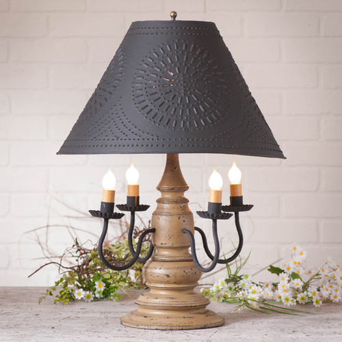 Harrison Lamp in Americana Pearwood with Shade Additional image