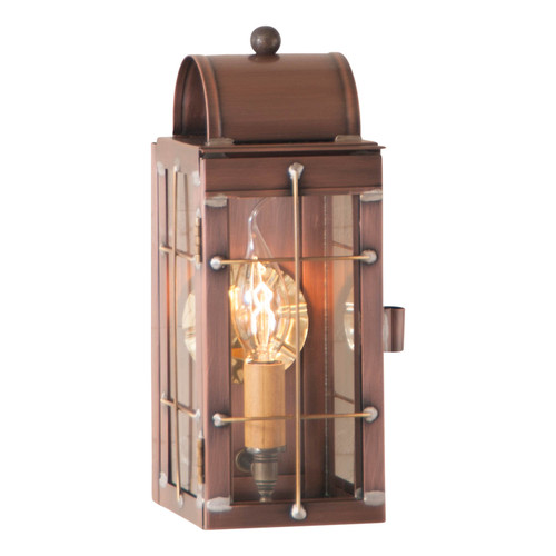 Irvin's Country Tinware Cape Cod Wall Lantern in Antique Copper Main image