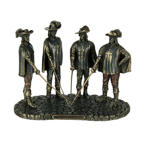 The Musketeers All For One Bronze Finished Statue Main image
