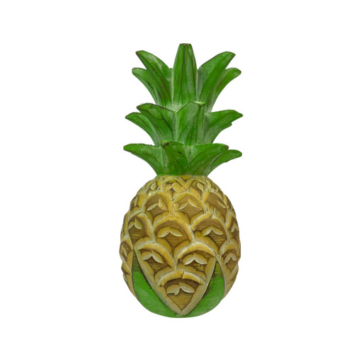 Hand-Painted Pineapple Sculpture – 9.75" High, Rustic Tropical Decor Accent Additional image