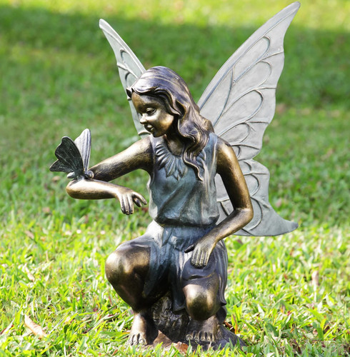 Grace Fairy and Butterfly Garden Sculpture Indoor / Outdoor Additional image