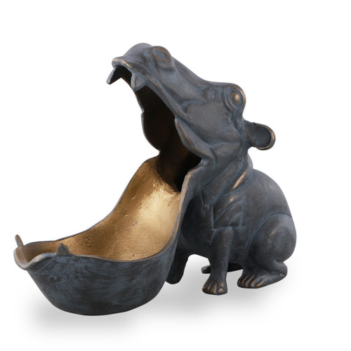 SPI Home Cast Aluminum Big Mouth Hippo Birdfeeder 11 Inches High Main image