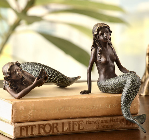 SPI Home Set of 2 Mermaid Shelf Sitters 7.5" x 3.0" x 5.0" Main image
