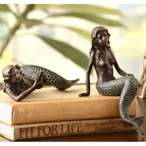 SPI Home Set of 2 Mermaid Shelf Sitters 7.5" x 3.0" x 5.0" Additional image