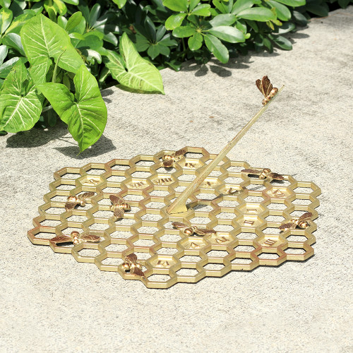 SPI Home Honeycomb Bee Sundial 9.0" x 21.5" x 19.0" Main image