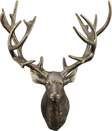 SPI Home Deer Head Wall Sculpture 17.0" x 13.5" x 11.5" Additional image
