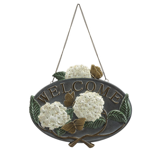 SPI Home Hydrangea Hanging Welcome Sign 13.0" x 15.5" x 1.0" Additional image