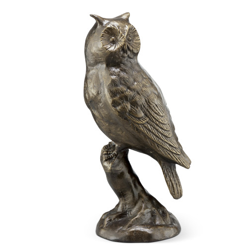 SPI Home Owl on Branch Statue 15.0" x 7.5" x 6.0" Additional image