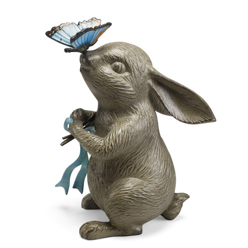SPI Home Bunny and Butterfly Garden Sculpture 14.0" x 10.0" x 8.0" Additional image