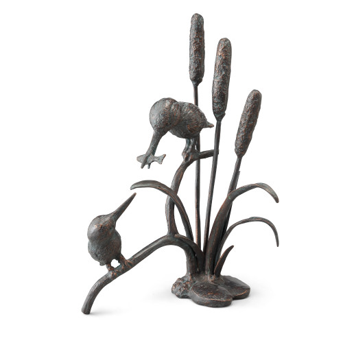 SPI Home Feeding Kingfisher Couple Sculpture 15.0" x 9.5" x 9.0" Main image